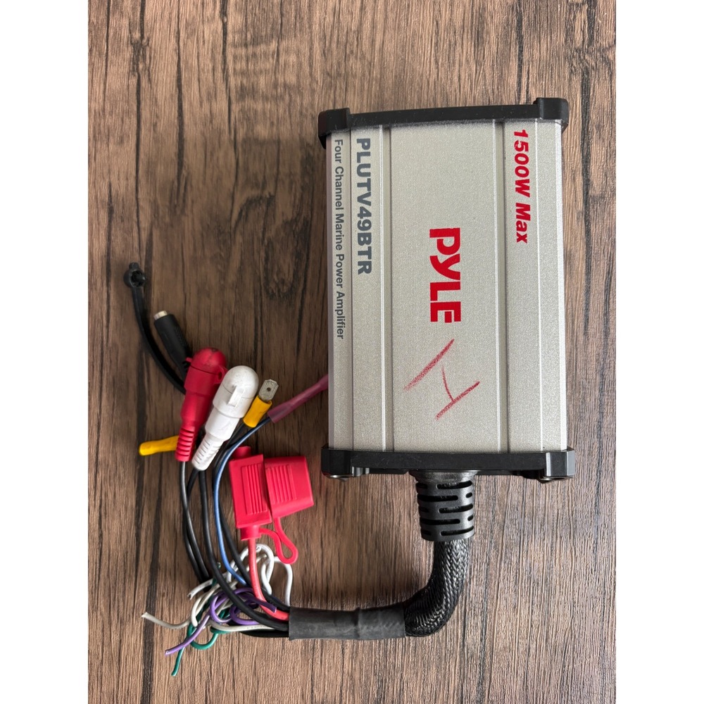 Pyle PLUTV49BTR 1500W 4 Channel Marine Power Amplifier Waterproof ATV UTV Jeep